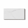 White Marble Effect Metro Tile with Flat edges and matt finish 