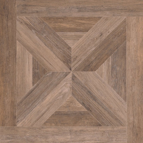 Honey Brown Parquet Wood Effect 600x600mm Matt Floor Tile 1