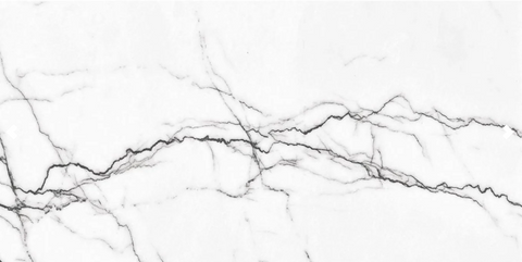 White marble texture with black veins on a white background