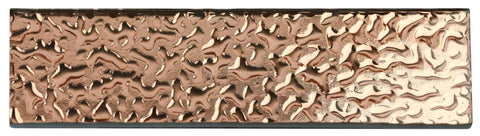 Melted Rose Gold Copper 3D Glass Metro 75x300mm Metro Wall Tile Product Photo 1
