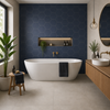 Portofino Navy Blue Hexagon 230x270mm Matt Porcelain Wall and Floor Tile