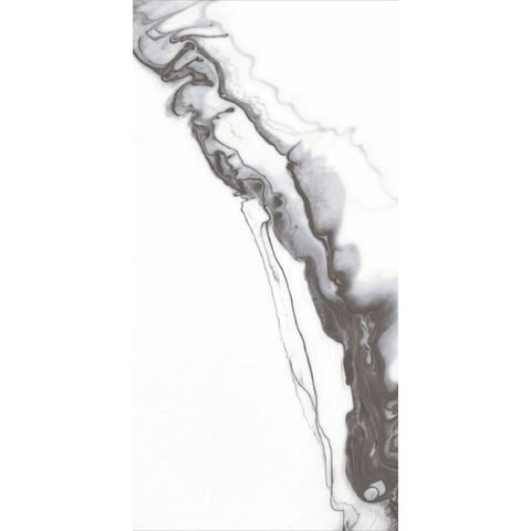 Abstract White and Black Marble Effect Tile