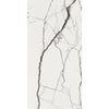White marble tile with black veins on a white background