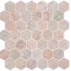 Rosé Verona Pink Hexagon Marble Mosaic Wall Tile