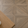 Soft Light Brown Parquet Wood Effect 600x600mm Matt Floor Tile Close Up