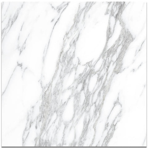 White Marble Effect Tile with Fine Grey Veining 