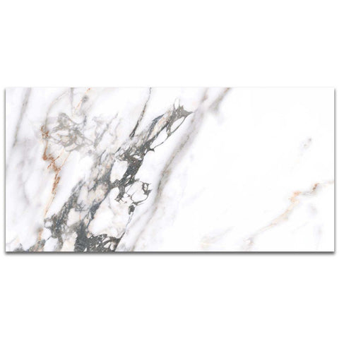 Marble-patterned surface with gray and gold veins on a white background
