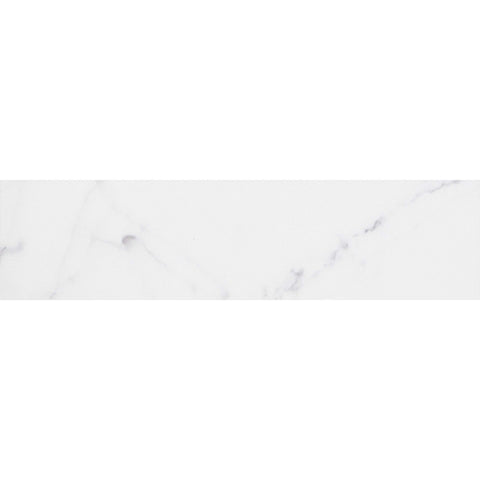 Tau Calacatta Gloss Marble Effect Flat Metro Brick 75x300mm Tile Product Photo 1