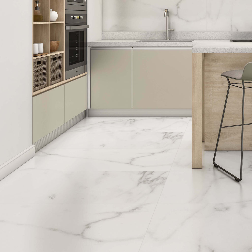 Tau Calacatta XL Matt Marble Effect 120x60cm Floor Tile – Premium Tiles