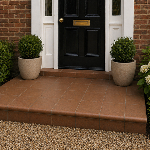 Terracotta Burnt Brown 150x150mm Flat Clay Quarry Tile