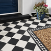 Traditional Victorian Chequered Pathway with Small Mosaic border with matching corner pieces 