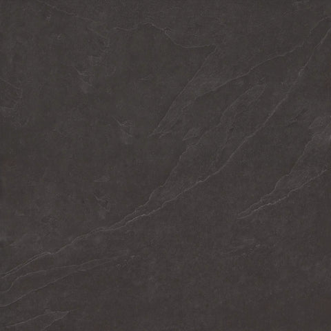 Trilogy Charcoal Black Porcelain Stone Effect Anti Slip 600x600mm Floor Tile Product Photo 
