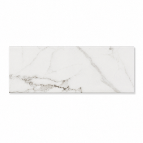 Venice Flat Matt Marble Effect Metro Brick Subway 100x300mm Wall Tile