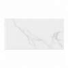 White Ceramic Flat Metro Tile with Gentle Grey Marble Veining Effect
