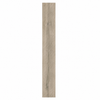 A single long rectangular wood-look plank or tile sample in a light weathered gray-brown tone, centered on a plain white background.