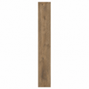 A single rectangular wood-look plank or panel with a medium brown grain pattern, centered on a plain white background.