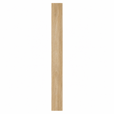 A single rectangular wood-look plank or panel with a light tan oak grain, shown vertically against a plain white background.