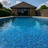 Vetro Azzurro Blue Wave Glass Square Mosaic Swimming Pool Wall and Floor Tile